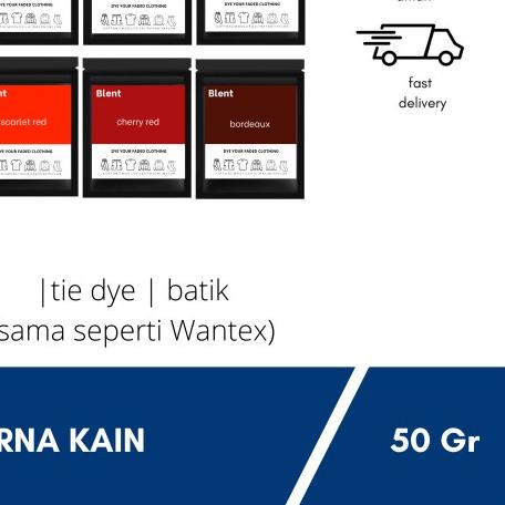 

✯ Pewarna Kain/Tie Dye/Batik (50gram) ☃