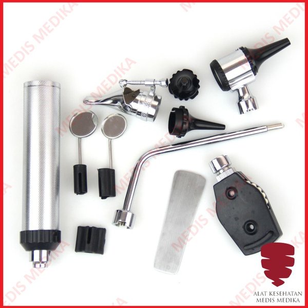 THT Diagnostic Set Dental Instrumen Diagnostik Kit Stainless Steel Instrument Otoscope Otoskop Oftal