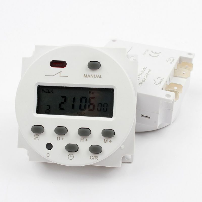 Timer Switch Digital Time Delay Relay 220V CN101A Untuk Lampu Digital Timer Programmable On Off