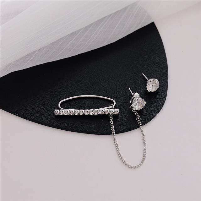 Sterling silver jarum Korea high-key bermartabat retro Hong Kong rantai zircon internet influencer a