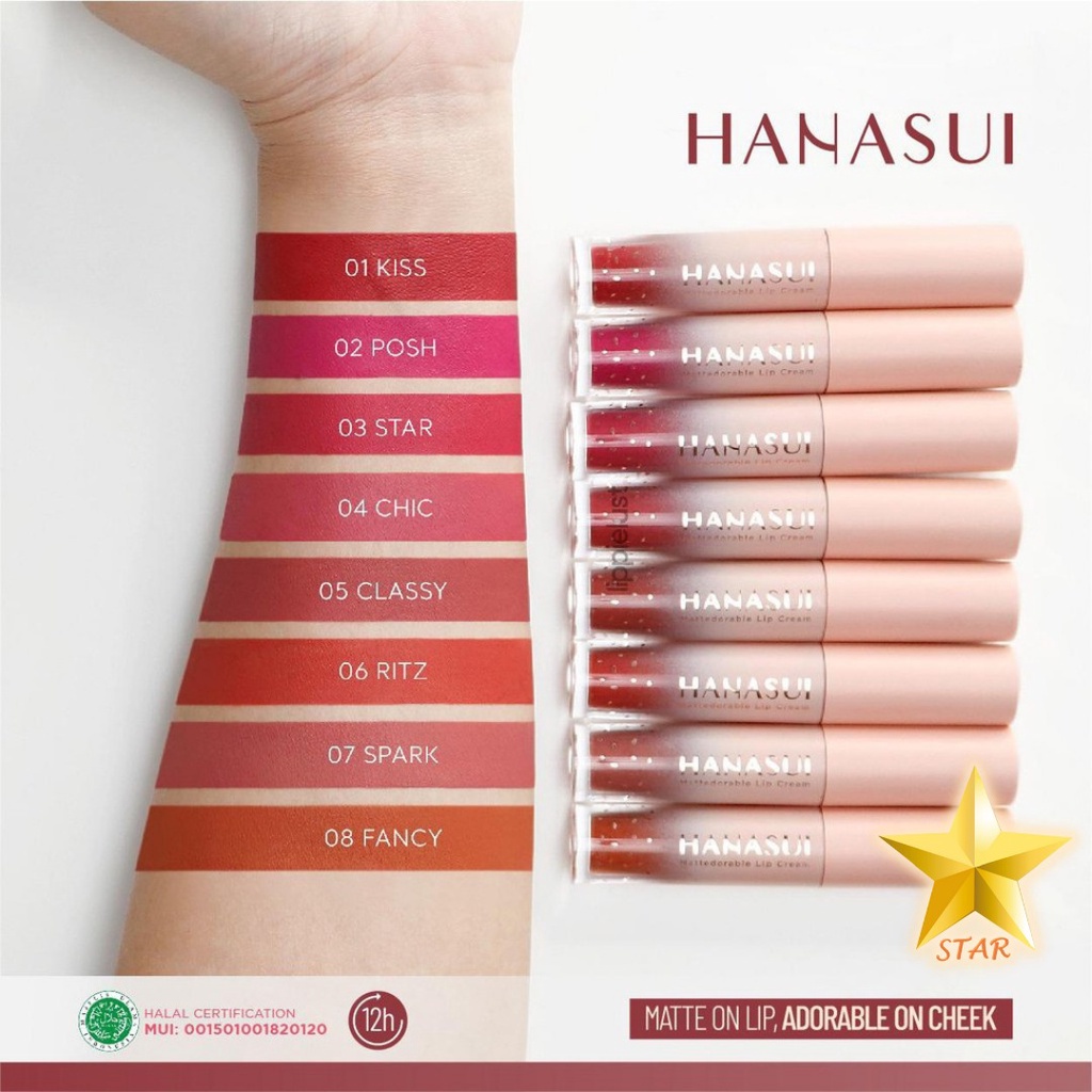 GKT - SHADE BARU! ORIGINAL Hanasui Mattedorable Lip Cream / Tint + Boba Edition LipCream Matte Tintadorable Tintdorable LipTint