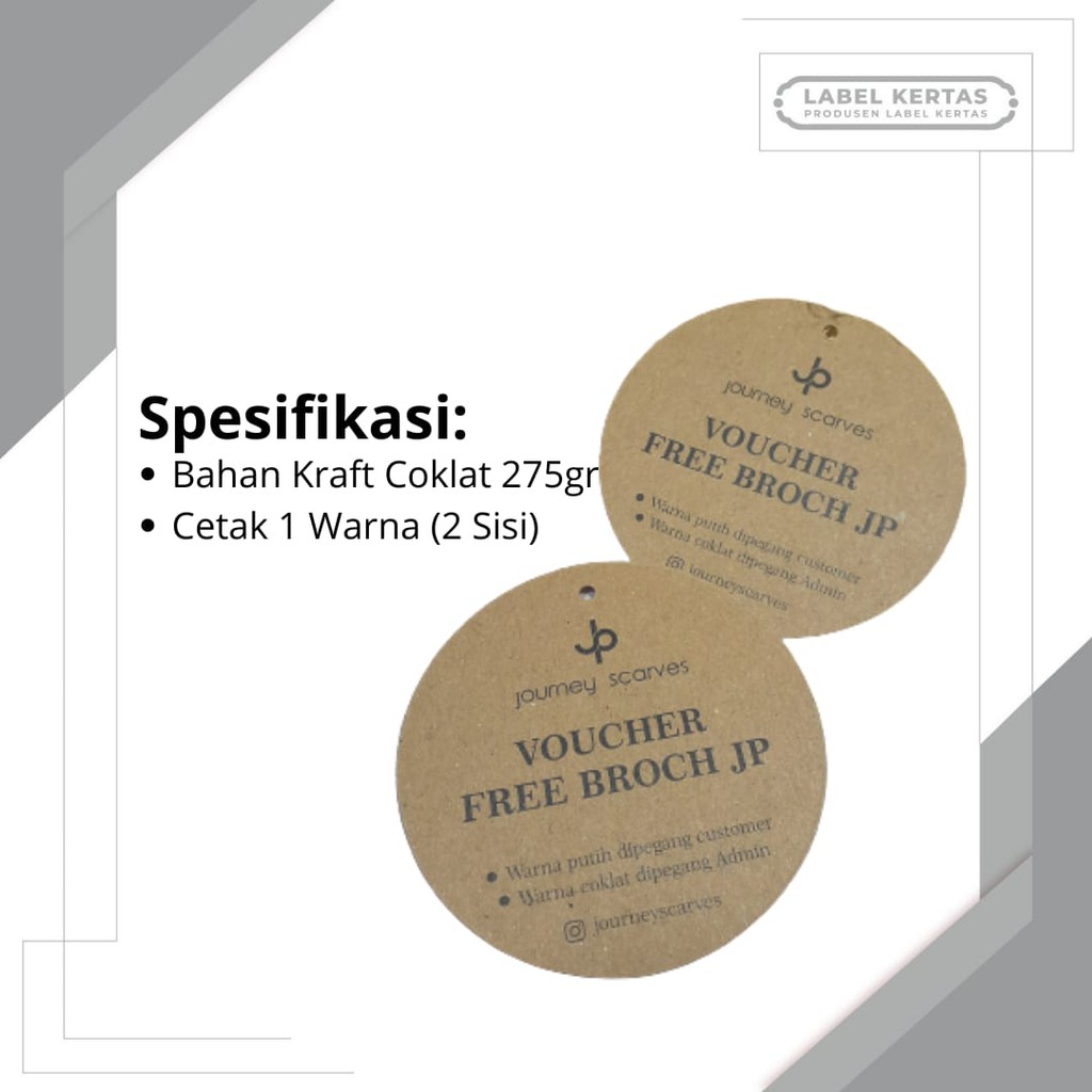

VOUCHER CUSTOM | LABEL KRAFT | VOUCHER HANGTAG