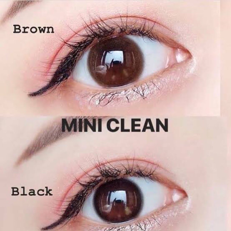 Softlens Mini clean cleen brown black kitty kawaii