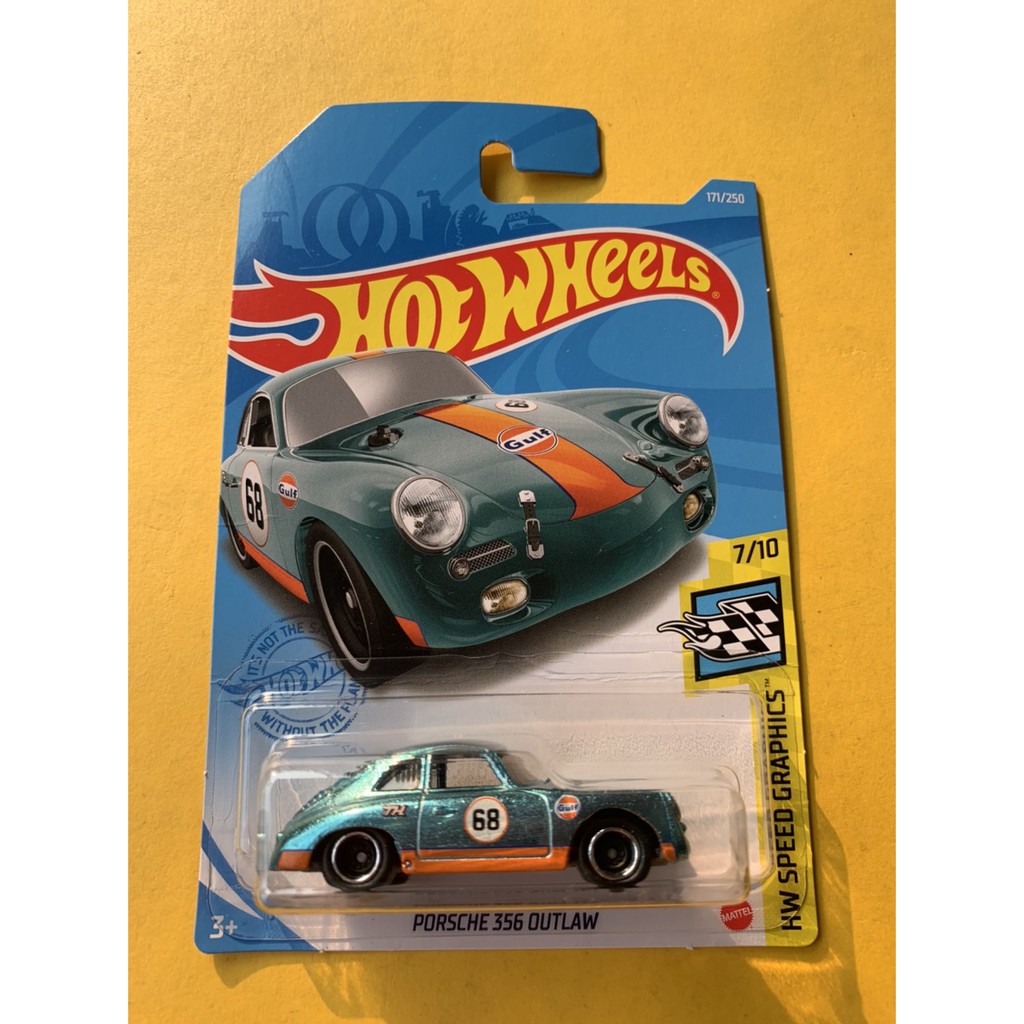 HOT WHEELS HOTWHEELS PORSCHE 356 OUTLAW GULF SUPER TREASURE HUNT BAN KARET DIECAST MOBIL LANGKA