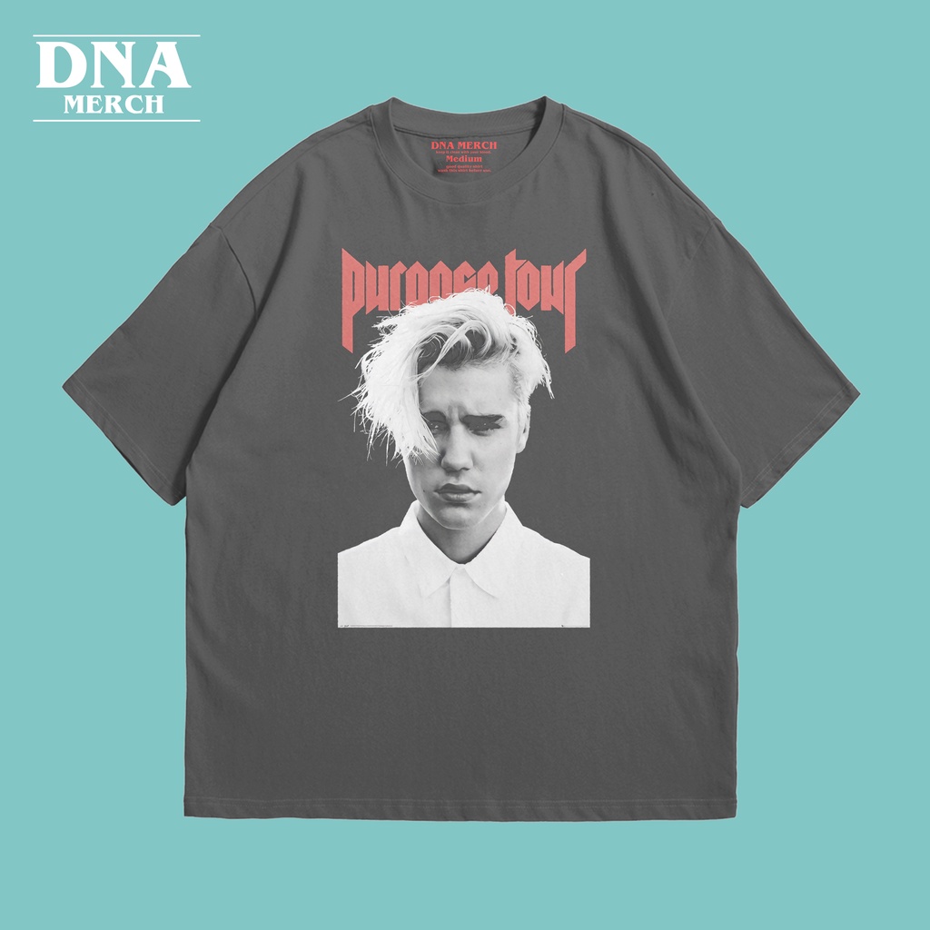 Kaos Justin Bieber Purpose Tour Face Oversized Tshirt