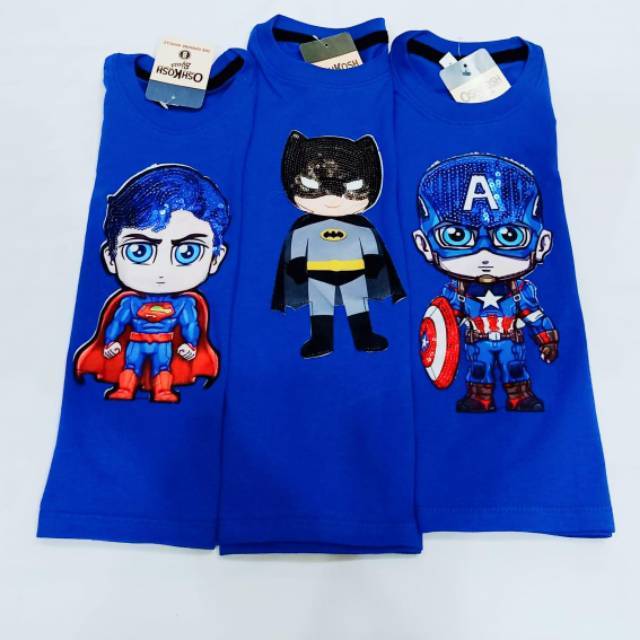 Baju kaos anak LED  - kaos anak karakter superhero