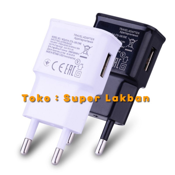 Sambungan Kepala Charger Batok USB Universal Phone Fast Charging 5V 2.0A Travel Adaptor