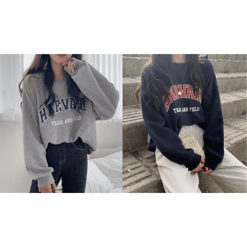 SWEATER HARVARD PRIA WANITA SWEETER OVERSIZE SWEATER OBLONG TERBARU