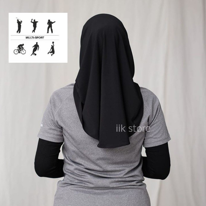 Hijab Jilbab Olahraga - Hijab Sport Instan Jersey  Premium / Kerudung Olahraga / Kerudung Volly-1