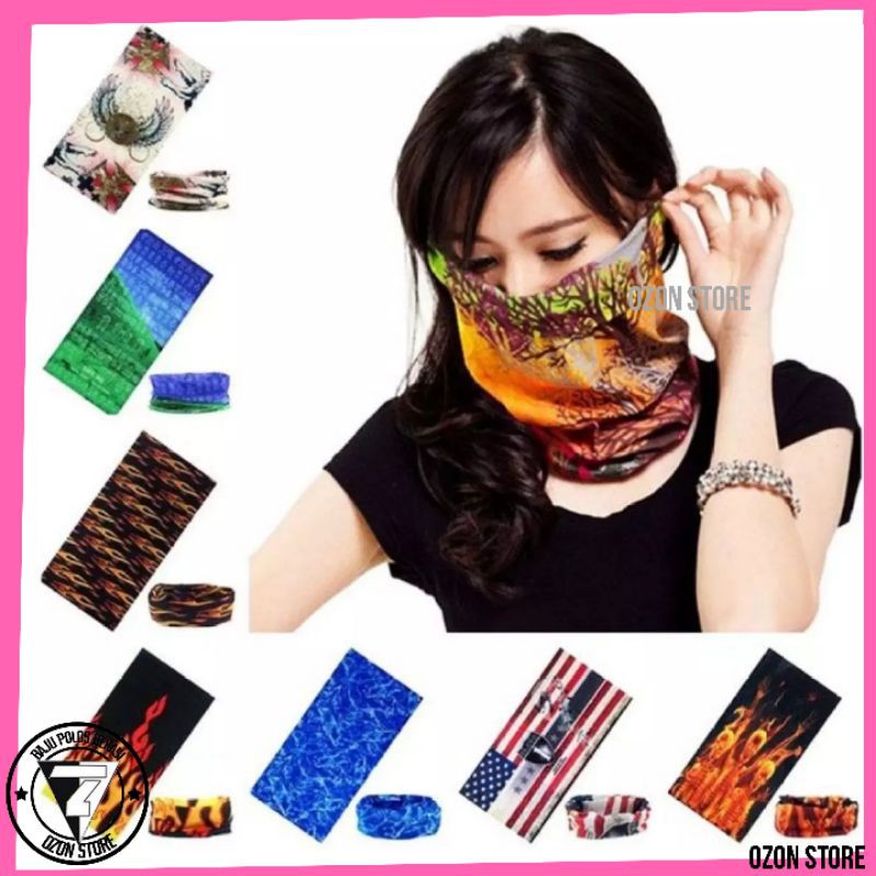 Masker Baff Pengendara Motor Multifungsi Murah MOTIF