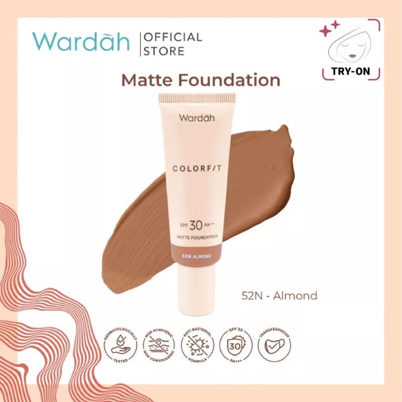 Wardah Colorfit Matte Foundation SPF 30 PA ++