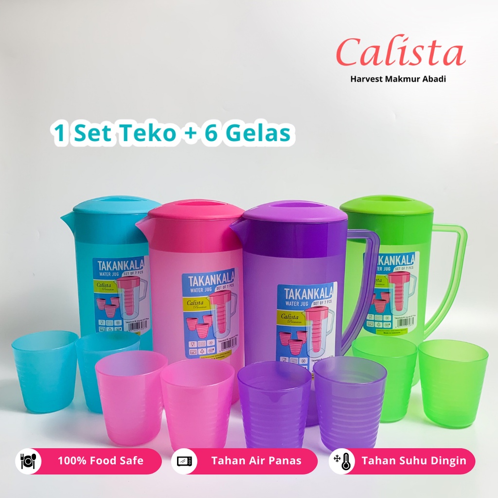 Jual Calista Teko Waterjug Gelas Set Takankala Set Indonesiashopee Indonesia 1366