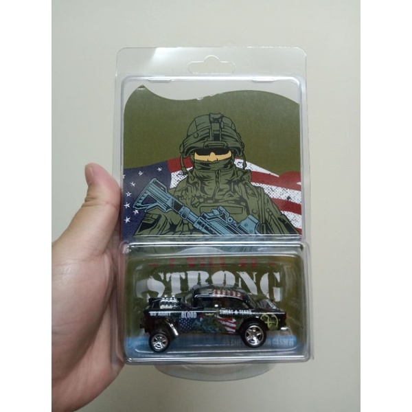 Hot Wheels 55 Chevy Bel Air Gasser custom US ARMY