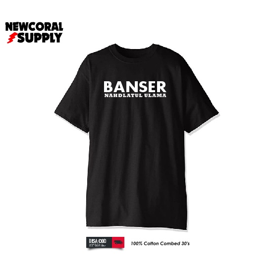 Baju Kaos BANSER Lengan Pendek Cotton Combed 30s Kualitas Distro Termurah