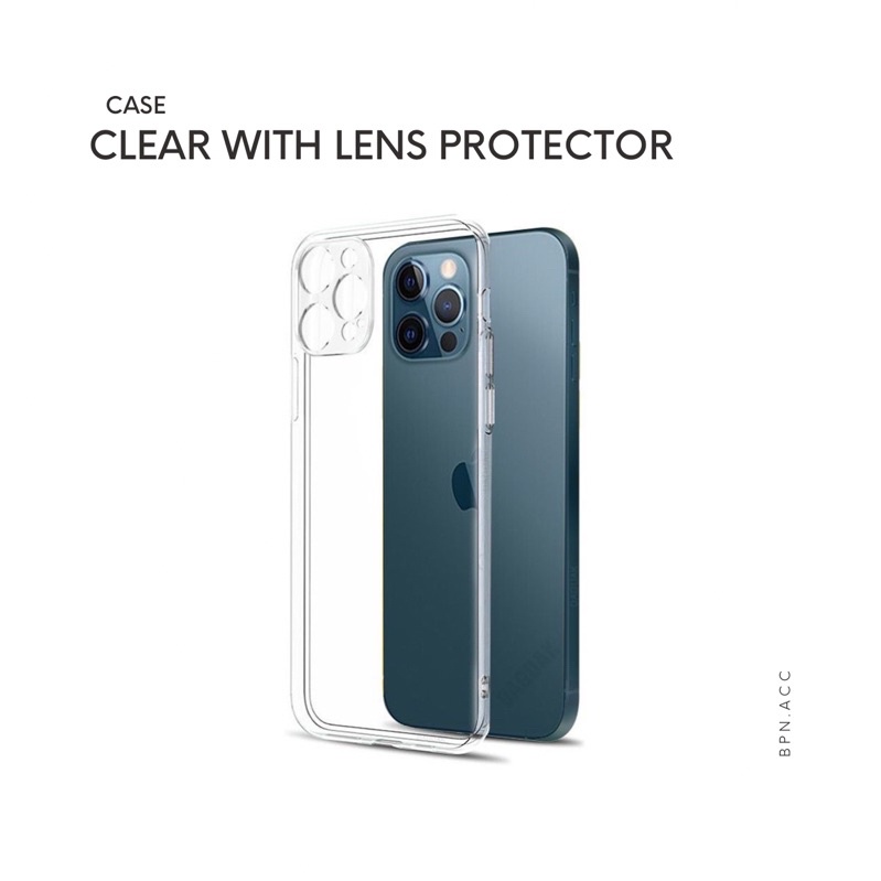 Case iPhone Clear with lens Protector - BALIKPAPAN ACC