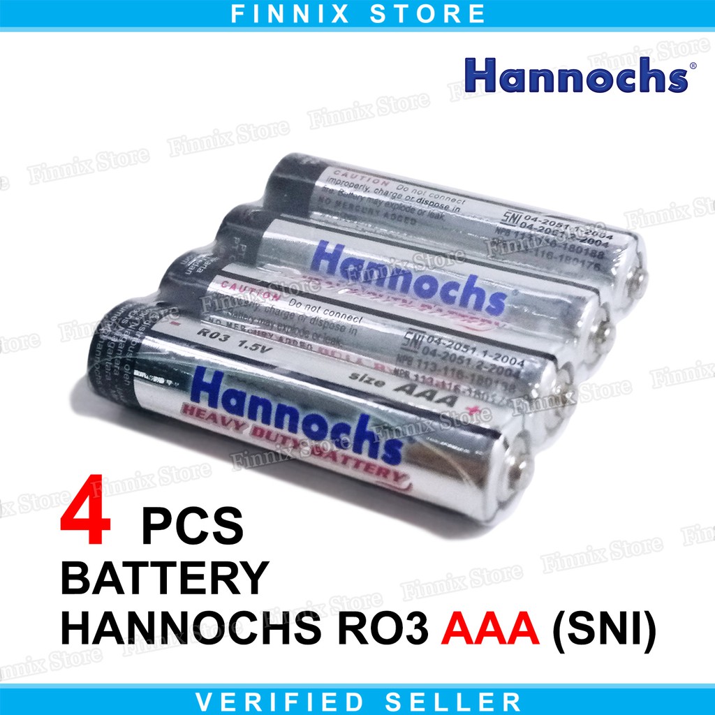 Hannochs RO3 Battery Baterai AAA / A3 Extra Heavy Duty - 4 PCS