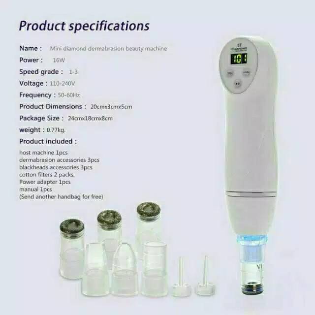 Diamond peeling alat penyedot komedo Microdermabrasi portable mikrodermabrasi microdermabrasion