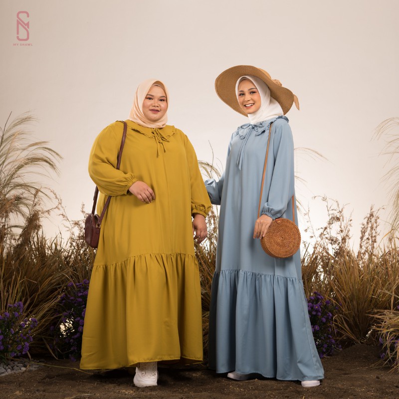 Gamis Terbaru Model Syar'i Ukuran Jumbo Adiba Ld Up To 140