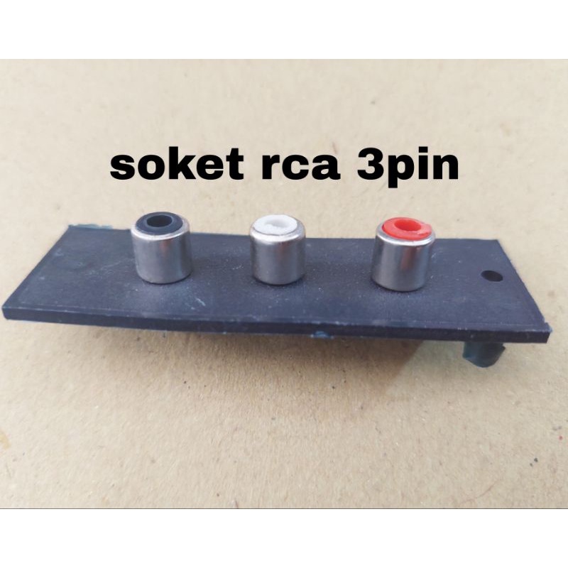 Soket Rca 3 pin bodi plastik