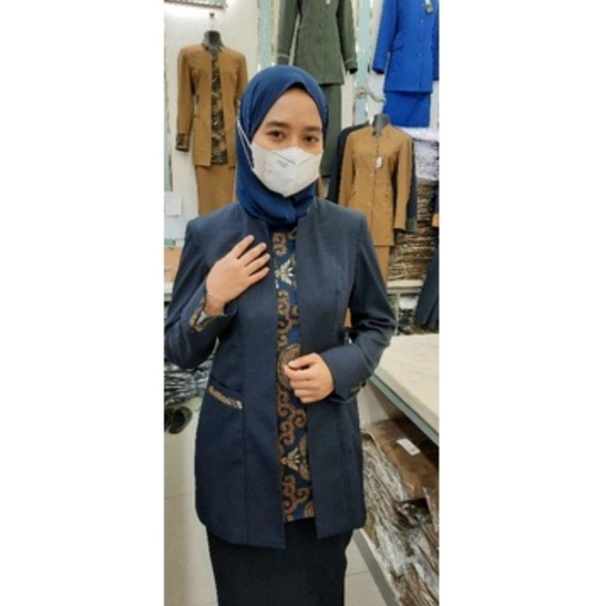 Blazer Princesffa / Seragam Kerja Biru Dongker / Seragam Guru Biru Dongker / Seragam Pemda / Rok Span / Seragam PNS Biru Dongker / Blazer Guru / Blazer Guru Biru Dongker / Baju Guru Biru Dongker