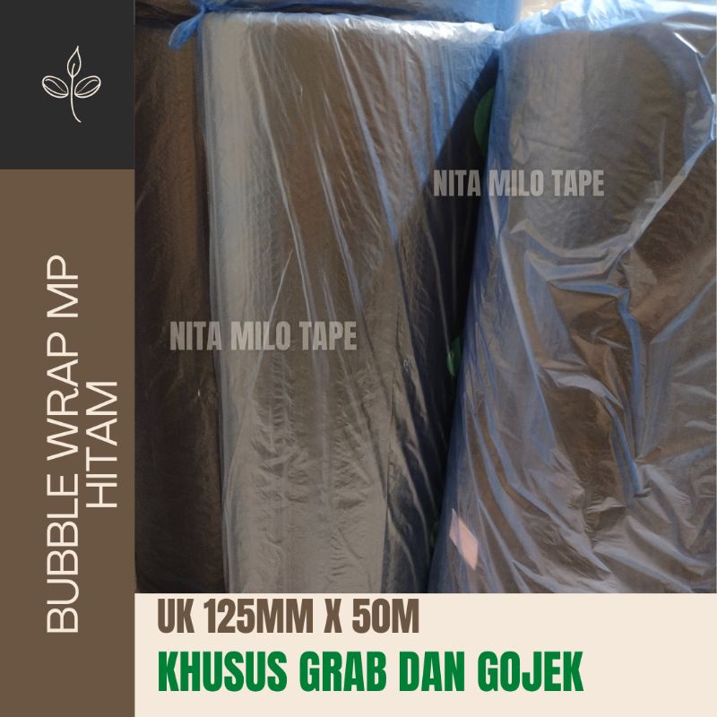 

Bubble Wrap Hitam MP 125cm x 50m khusus Gojek dan Grab