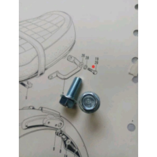 Baut jok honda CB 100 125 original
