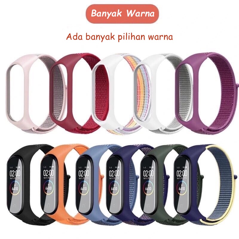 Tali✅Nylon Strap for mi band 5/6 Bracelet Sport loop watch Belt Miband strap Wristband for xiaomi Mi band 6 5 4 3 Bracelet