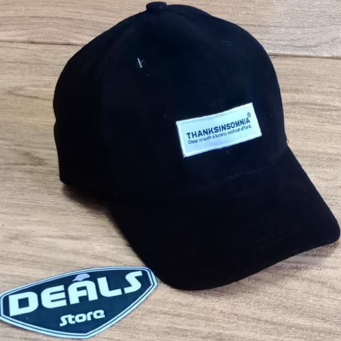 Topi Distro Thanksinsomnia - Topi Baseball Caps Distro Premium Unisex - Hitam