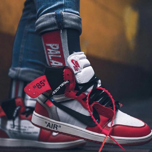 ✨ DITAWAR SEPATU SNEAKER PEREMPUAN✨ NIKE AIR JORDAN 1 X OFF WHITE " CHICAGO " - 40 ,SEPATU COWOK