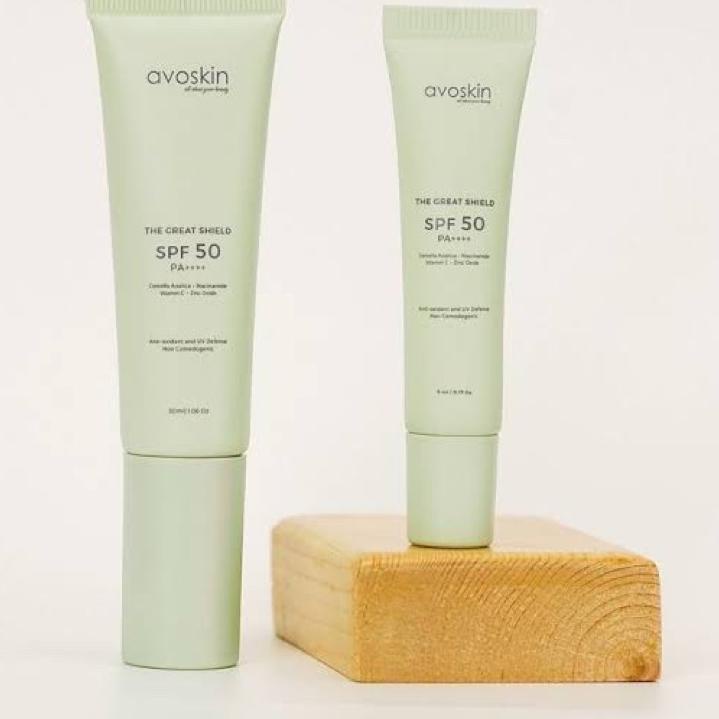 ۞ Avoskin the great shield sunscreen spf50 pa++++ 30ml / 5ml ✹