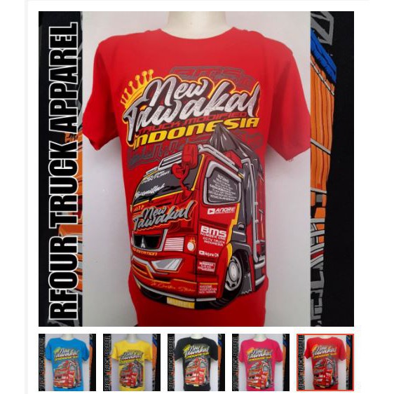 kaos truk oleng Tawakal anak / kaos truck kata kata rfour truk apparel / kaos truk tawakal 5 anak