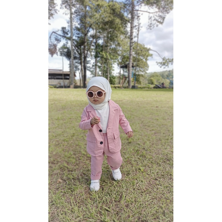 Zahra Setelan Anak Perempuan Polly Blazer Bahan Katun | Pakaian Anak Terlaris Umur 1 - 7 Tahun
