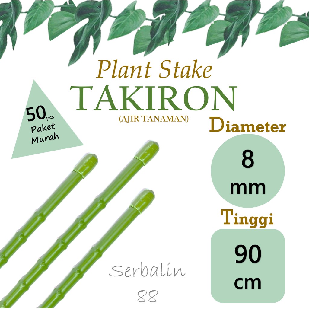 Jual Ajir Tanaman Takiron 8 Mm X 90 Cm 50 Pcs Penyangga Tanaman Shopee Indonesia 6950