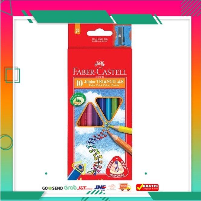 

F CASTELL JUNIOR TRIANGULAR COLOUR 10LONG (1C=6)