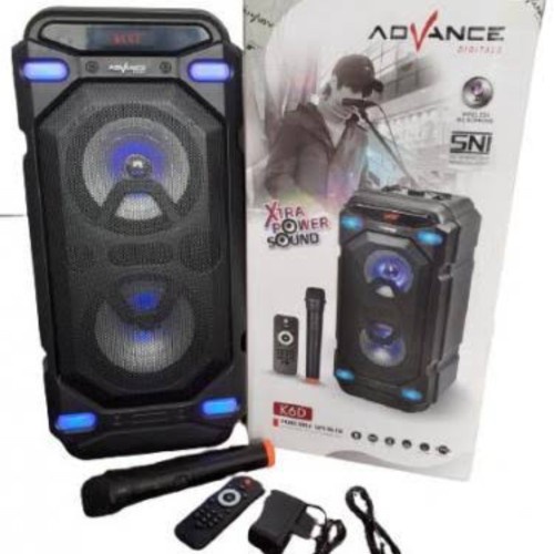 PAKET Speaker Bluetooth Multimedia Advance K 6 D + Bonus Mic Premium WIRELES MANTAP