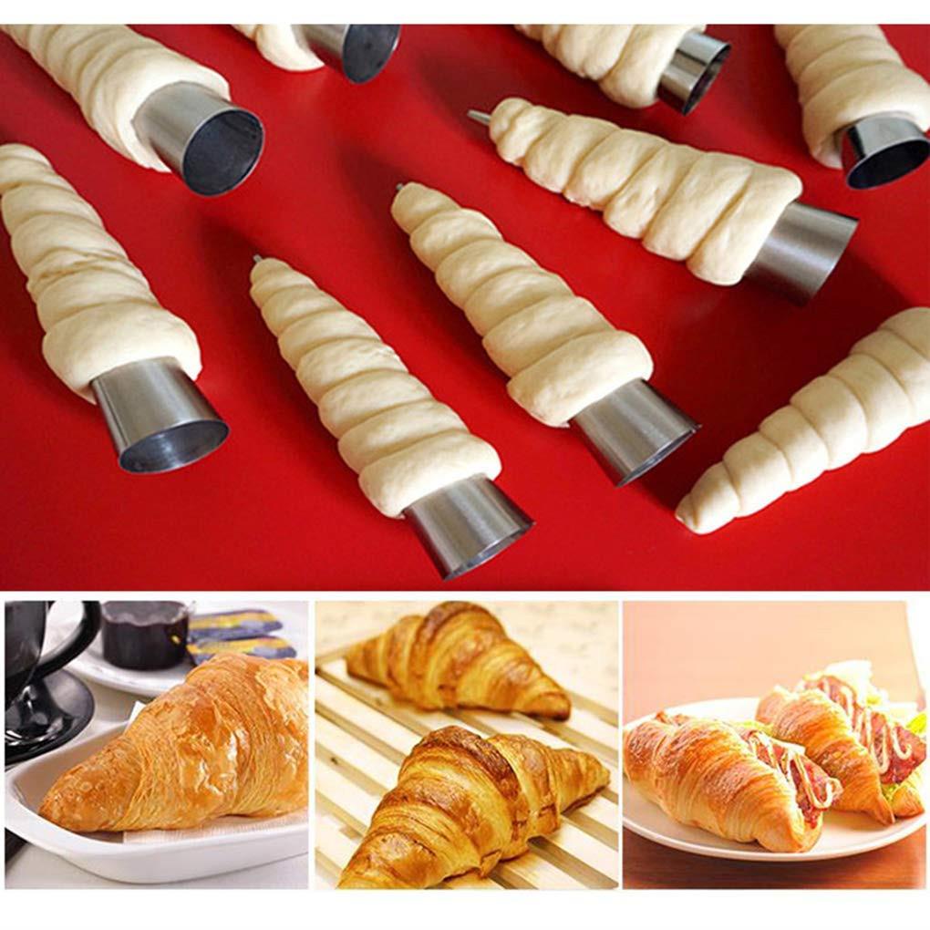 (house2020) Cetakan Kue Croissant Bentuk Kerucut Bahan Stainless Steel