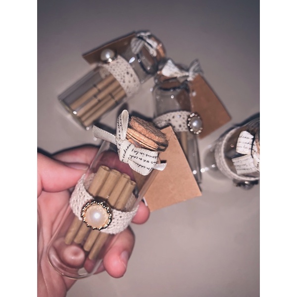 

letters on mini jar