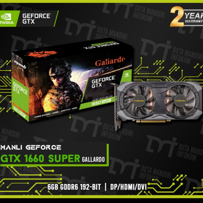 ManLi GTX 1660 Super Gallardo 6GB - Geforce GTX 1660 Super 6GB