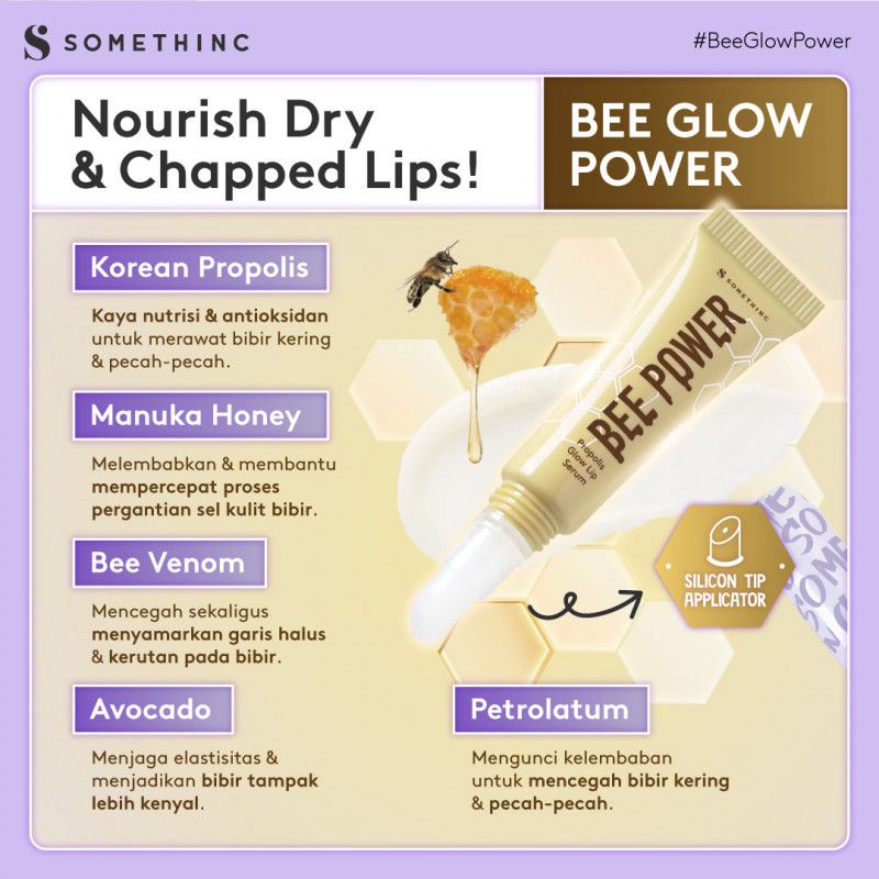 Somethinc - BEE POWER Propolis &amp; Manuka Honey Sleeping Mask , Glow Lip Serum, VITA PROPOLIS Hydra Power Mist