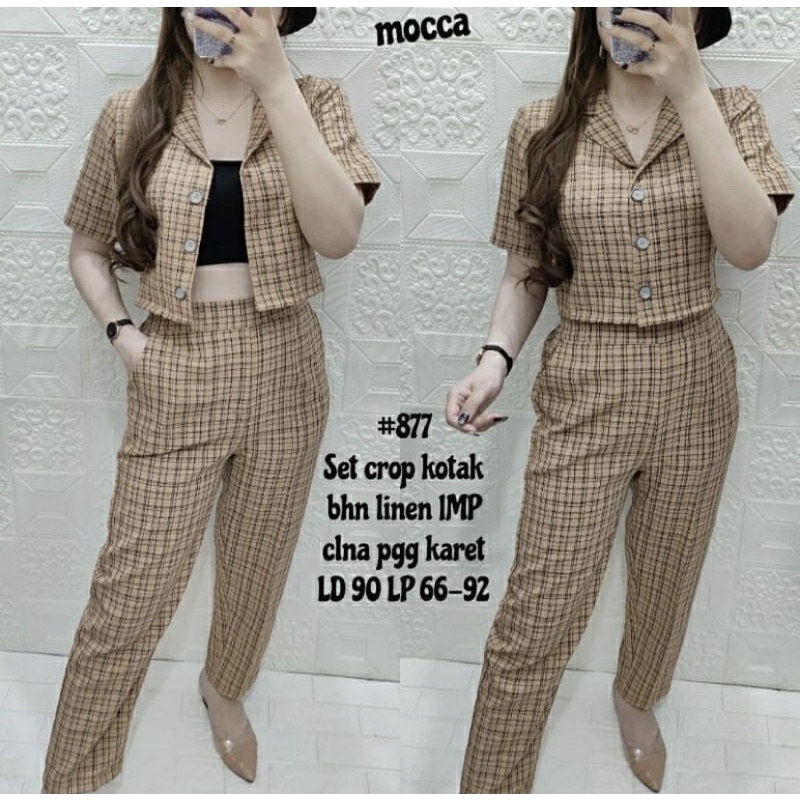 One Set Crop Tartan 424
