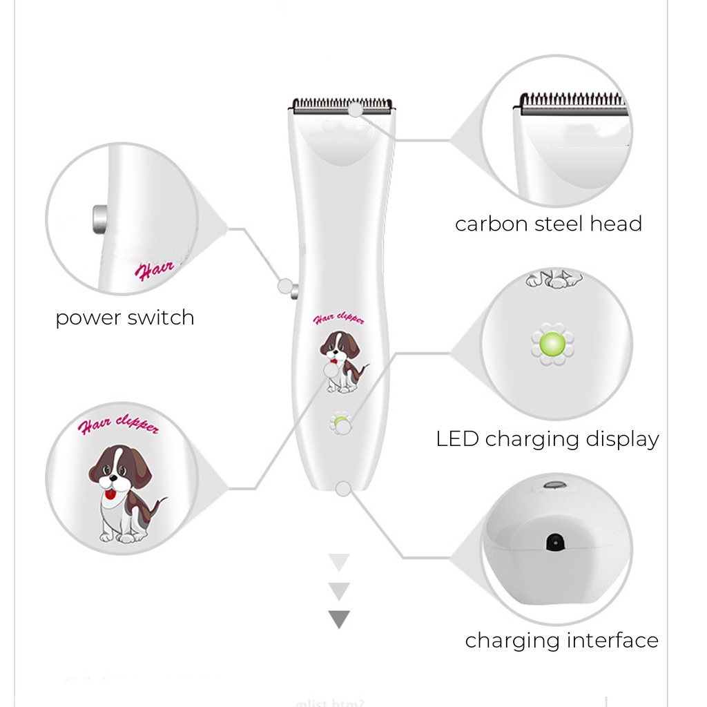 Pet Clipper / Alat Cukur Bulu Kucing / Pencukur Bulu Kucing / Alat Cukur Kucing / Cukur Bulu Kucing / KM-1051-4