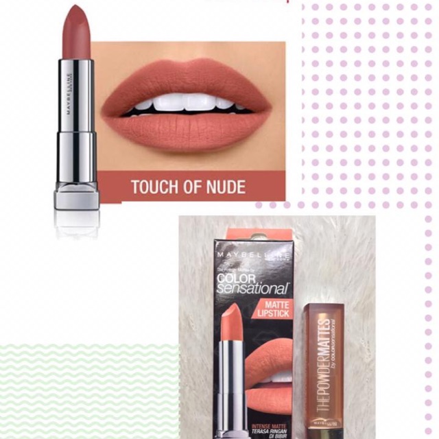 Maybelline Color Sensational Powder Matte Lipstick MNU08 Touch of Nude