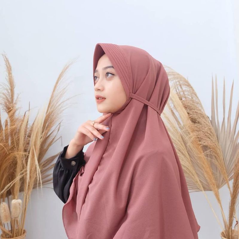 Hijab bergo tali pet/Bergo maryam pet/Diamond