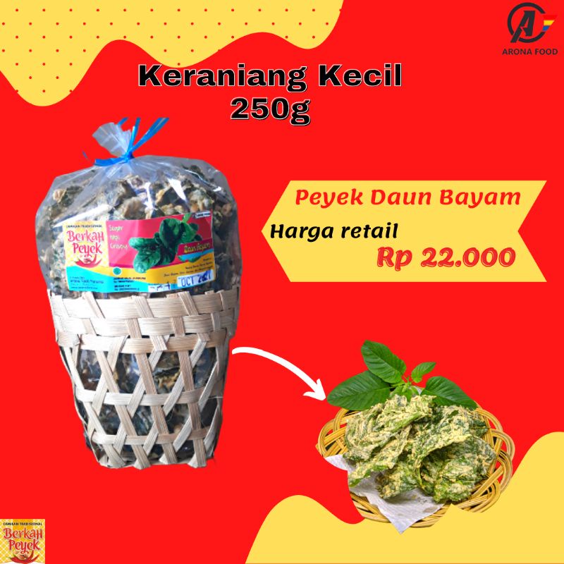 

ARONA FOOD PEYEK DAUN BAYAM 250g CEMILAN ANAK KERIPIK BAYAM CEMILAN SEHAT MURAH