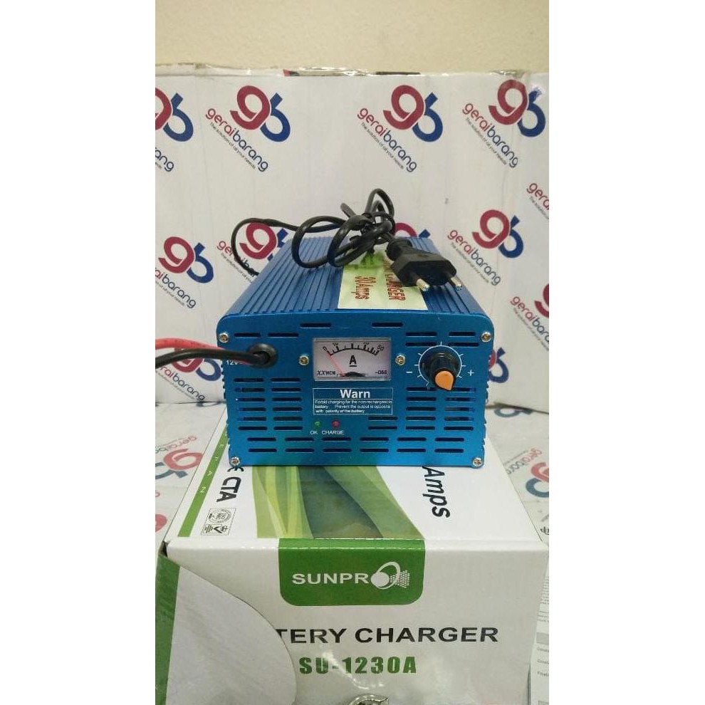 Terlaris Charger Aki Mobil & Motor 12Volt 30 Ampere Merk Sunpro
