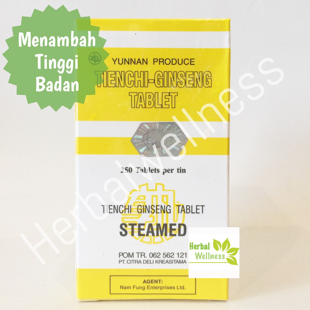TIENCHI GINSENG TABLET STEAMED (TINGGI BADAN) - 250 TABLET