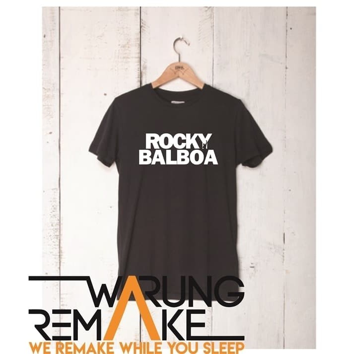 Kaos Tshirt Baju Combed 30S Distro Rocky Balboa Sylvester HS-1560