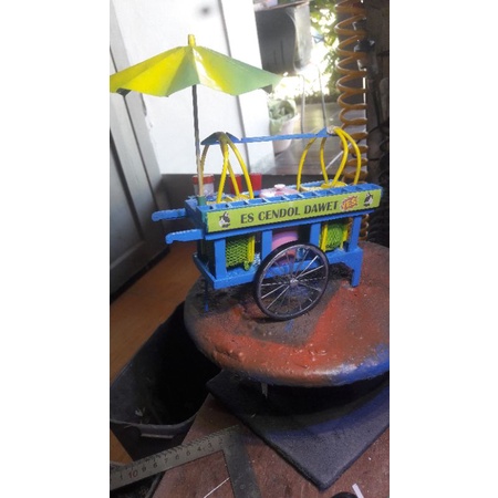 Miniatur gerobak cendol Dawet 1:12 scale