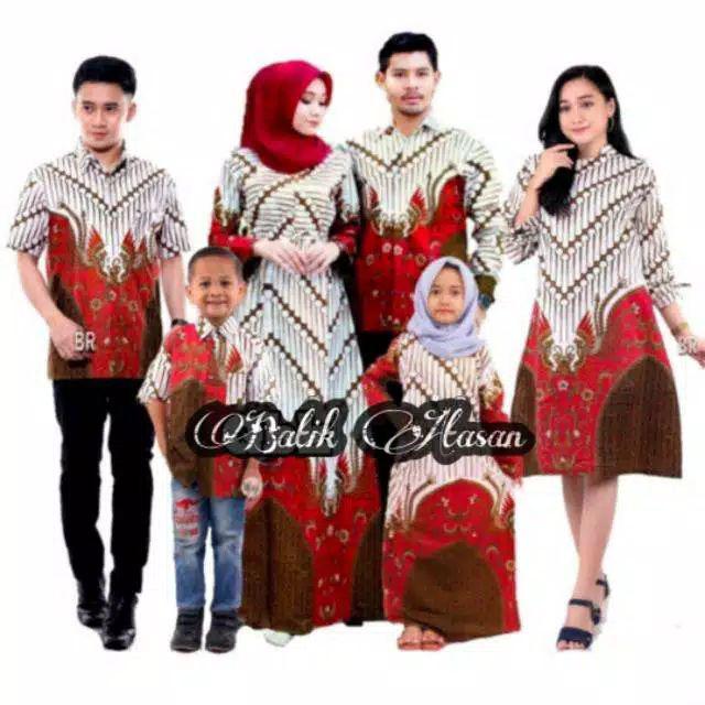 Couple Batik Keluarga / Baju Keluarga Couple Sarimbit Maura Ruffle Ori Ndoro Jowi Seno Mix Abangan