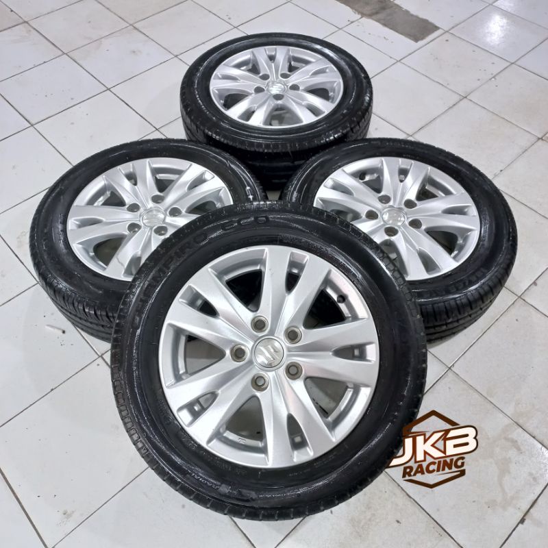 VELG MOBIL BEKAS OEM STANDAR ERTIGA R15 PCD 5X114 + BAN CHAMPIRO 185/65 R15